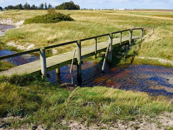 Küçük ahşap yaya köprüsü 