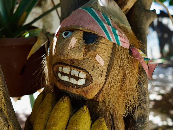 Máscara Carnaval Caribenha Colorida Típica Artesanal — Fotografia de Stock