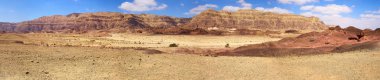 Timna Parkı ve Kral Süleyman 'ın Madenleri Ulusal Parkı Negev Çölü İsrail Büyük Turnuva Merkezi Panoramik Manzara