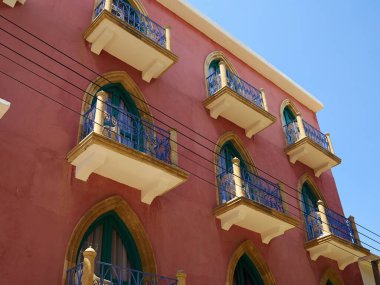 Küçük geleneksel Kıbrıs aile butik oteli Axiothea Hotel, Paphos, Kıbrıs - Temmuz 2019