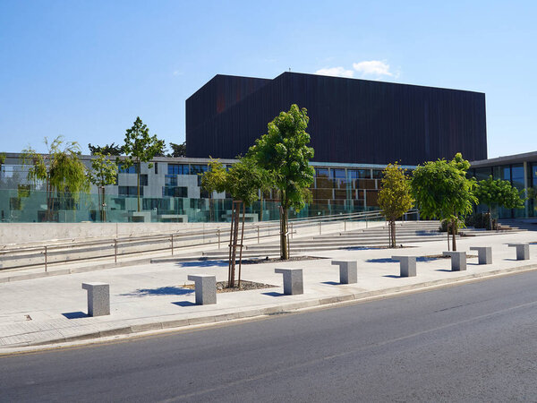 The renovated area of the old city of as part of 2017 European Capital of Culture (Ktima) Paphos Cyprus - July 2019