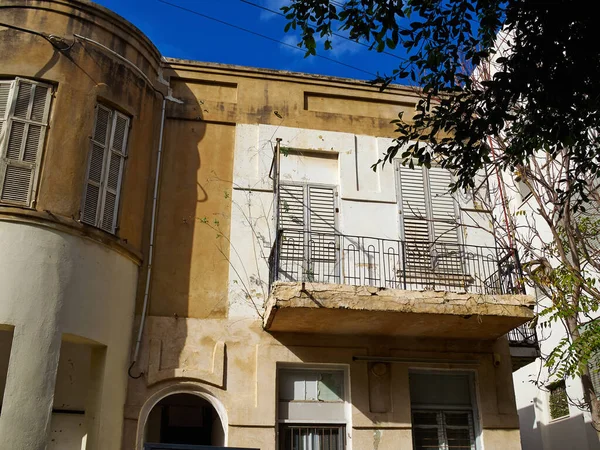 Altes Haus Klassischen Traditionellen Bauhausstil Der Weißen Stadt Tel Aviv — Stockfoto