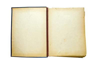 İzole açık eski kitap. Eski Retro sürüm