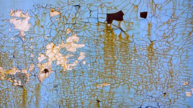 Eski mavi boya peeling doku. Vintage grunge arka plan