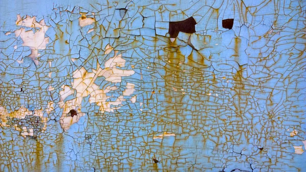 Eski mavi boya peeling doku. Vintage grunge arka plan