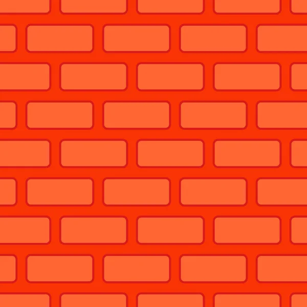 Muro de ladrillo textura sin costura. Ladrillos rojos fondo — Vector de stock