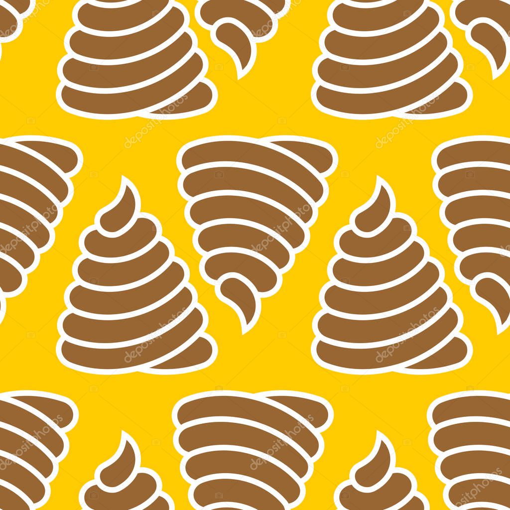 Shit pattern. Poop ornament. Turd background. WC textur