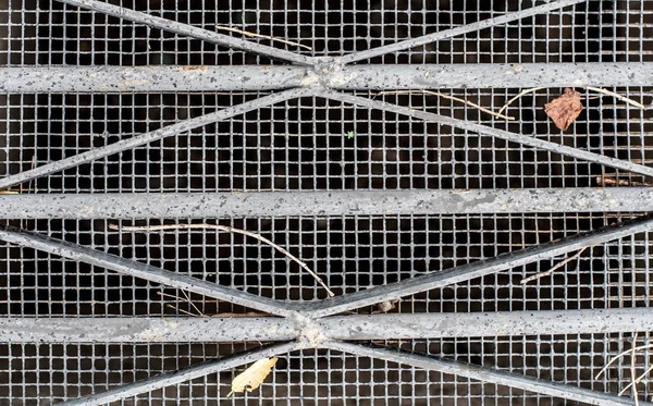 Kanalizasyon/havalandırma ızgara yaprakları ve sopa ile