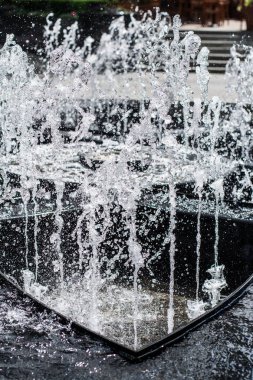 Şehir çeşme yakın çekim. arka plan, şehir, doğa, dekoratif.