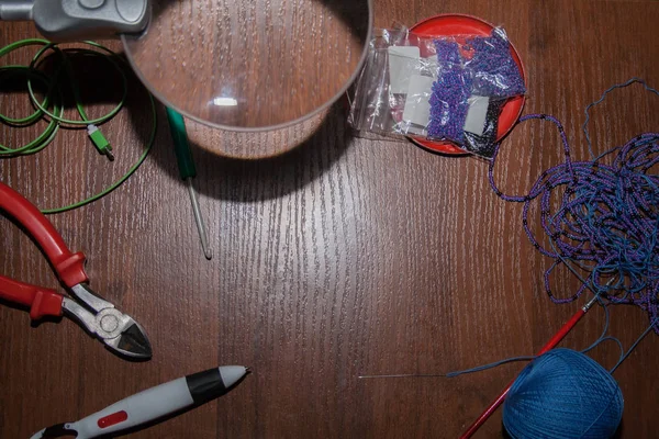 Araçlar terzilik. arka plan, kenarlık