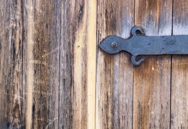 kapı çekim demir döngüler ile. arka plan, vintage.