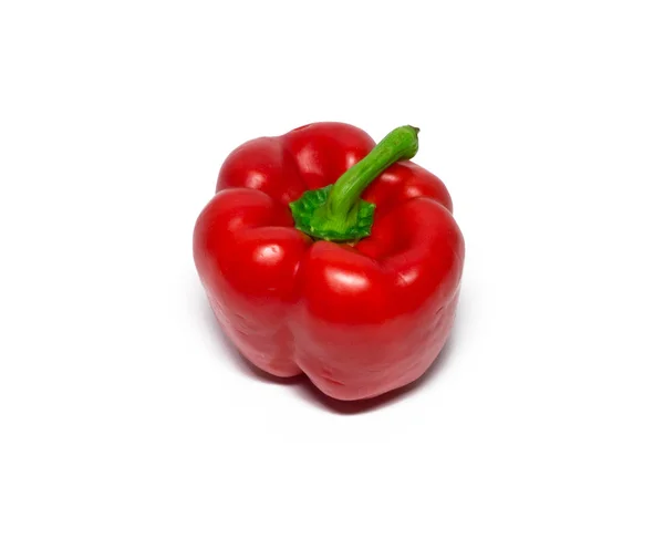 Red bell pepper isolated on white. food, object. — Stock Photo, Image