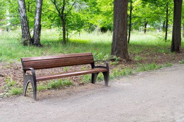 tezgah yaz parkta. arka plan, doğa.