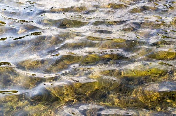 Textura del agua en la piscina de azulejos. fondo, naturaleza . — Foto de Stock