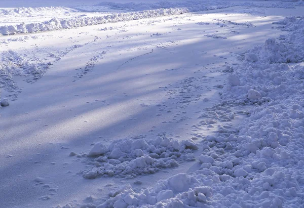 Cubierta Nieve Lago Congelado Mañana Invierno Fondo Naturaleza —  Fotos de Stock