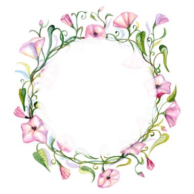 Suluboya çiçek kompozisyon. Hızlı yalıtım. El boyalı. Raster illüstrasyon.