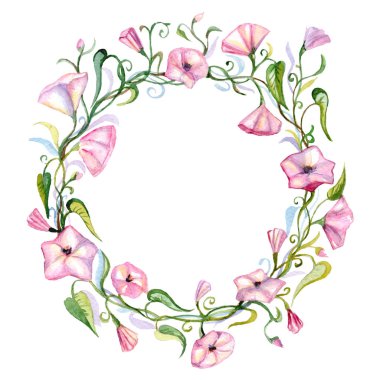 Suluboya çiçek kompozisyon. Hızlı yalıtım. El boyalı. Raster illüstrasyon.