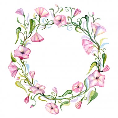 Suluboya çiçek kompozisyon. Hızlı yalıtım. El boyalı. Raster illüstrasyon.