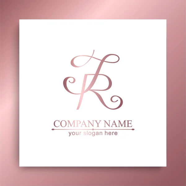 Letter JR logo or monogram. blank for business card. For your business. Vector sign. — Stock Vector