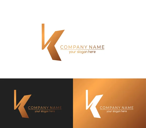 Letter K logo or monogram. blank for business card. For your business. Vector sign. — Stock Vector