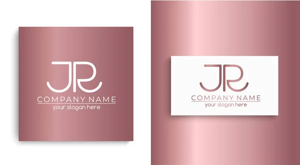 List Jr logo lub monogram. Brak danych na wizytówkę. Dla twojego interesu. Znak wektora. — Wektor stockowy