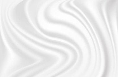 Soyut beyaz kumaş. Düğün grisi ve inci arka plan. Şatafatlı saten ve ipek kumaş. Yumuşak dalga arkaplanı.