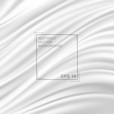 Soyut beyaz kumaş. Vektör arkaplanı. Düğün grisi ve inci arkaplan.