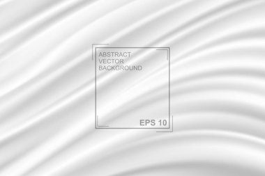 Soyut beyaz kumaş. Vektör arkaplanı. Düğün grisi ve inci arkaplan.