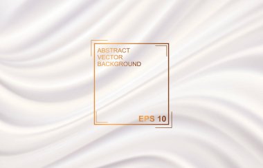 Soyut beyaz kumaş. Vektör arkaplanı. Düğün grisi ve inci arkaplan.