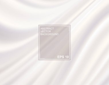 Soyut beyaz kumaş. Vektör arkaplanı. Düğün grisi ve inci arkaplan.