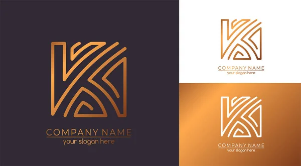 Letra K logotipo o monograma. en blanco para tarjeta de visita. Para tu negocio. Signo vectorial . — Vector de stock