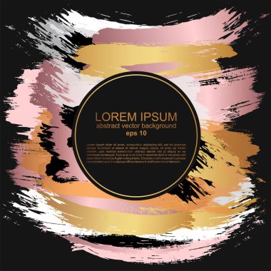 Parlak bir arka plan. Çerçeveli soyut lüks fırça darbeleri. vektör dokusu