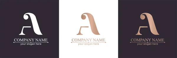Logotipo Letra Monograma Para Seu Negócio Sinal Vetor Luxuoso Monograma —  Vetores de Stock
