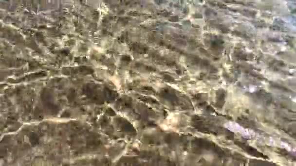 Clear Water Underwater Background Sandy Sea Bottom — Stock Video