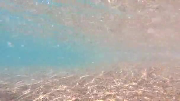 Čistou Vodu Podmořské Pozadí Písčitým Mořským Dnem — Stock video