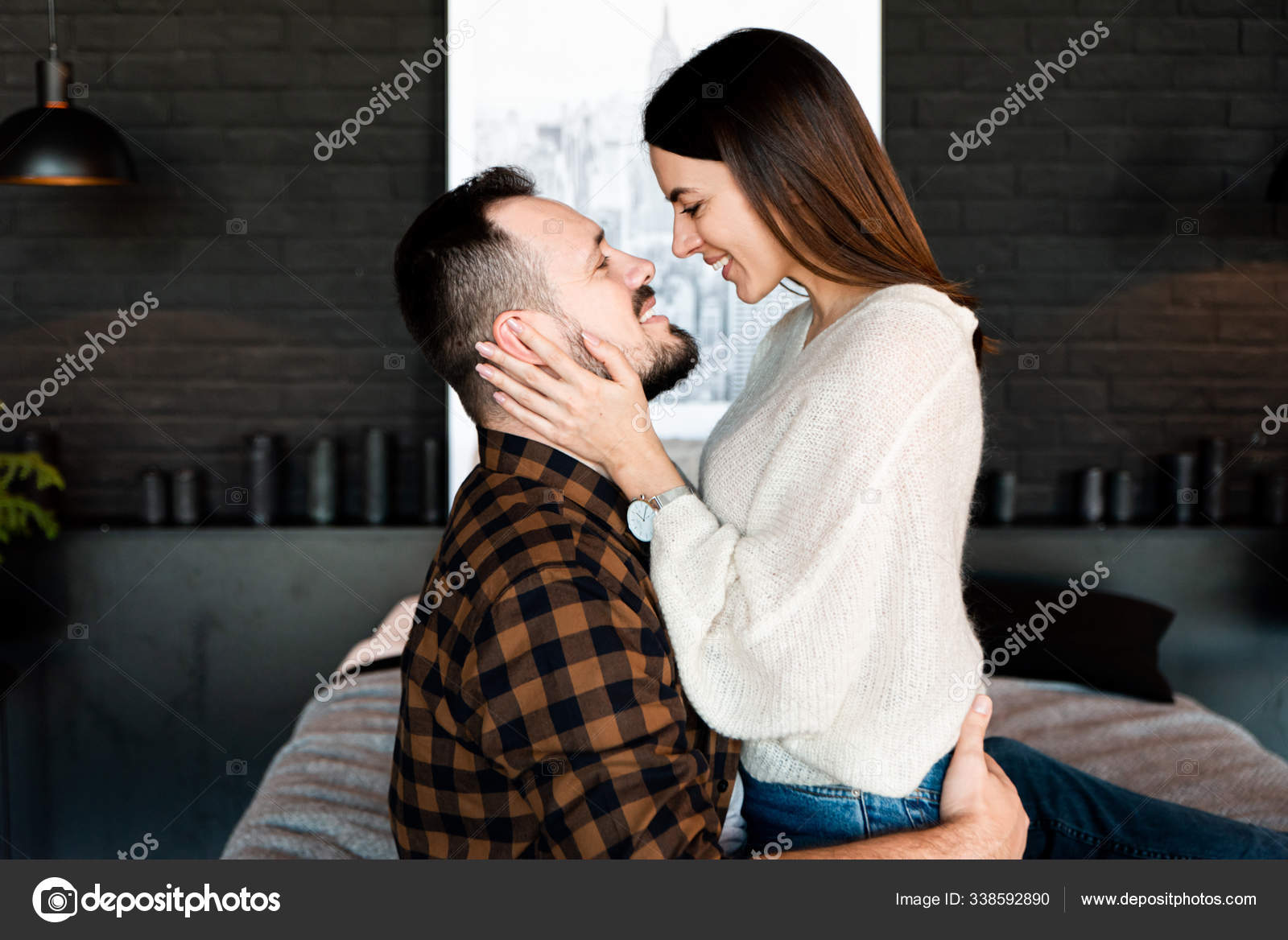 Romantic Young Couple Sitting Stock Image - Image of garden, romance:  163971615