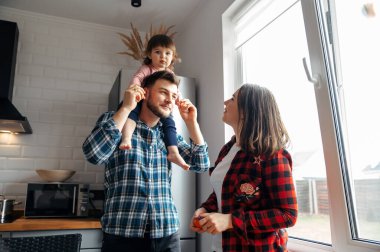 Family at home on the weekend