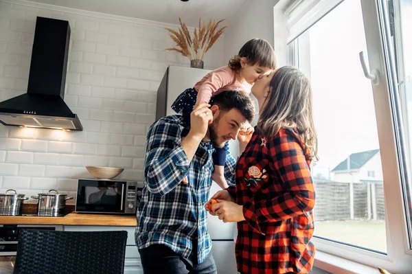 Family at home on the weekend