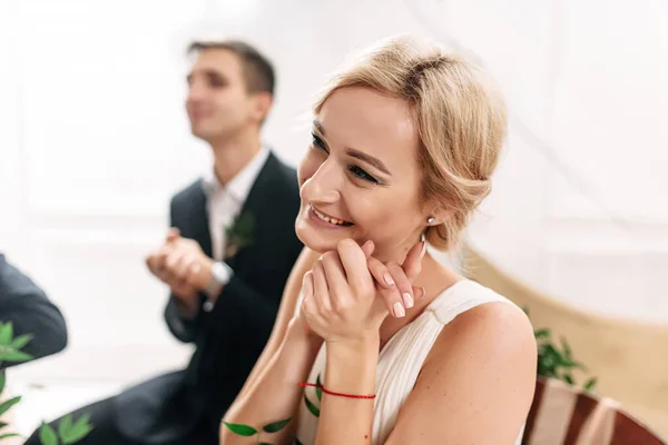 Guests at the wedding ceremony impressed