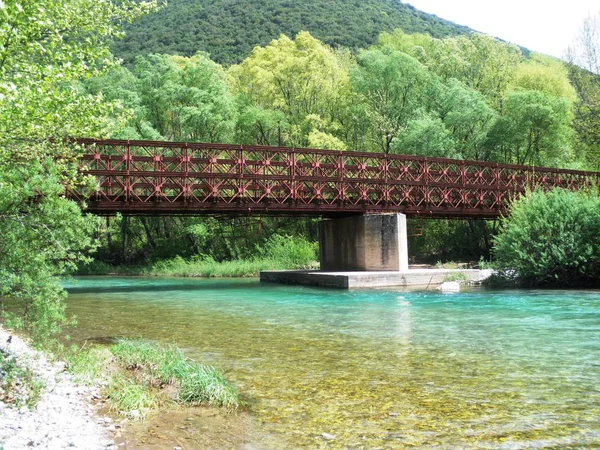 Železný most v Řecku — Stock fotografie