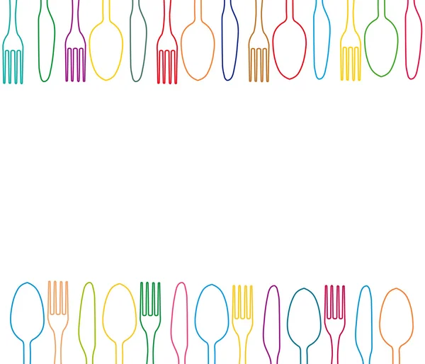 Cutlery menu vector — Stock Vector