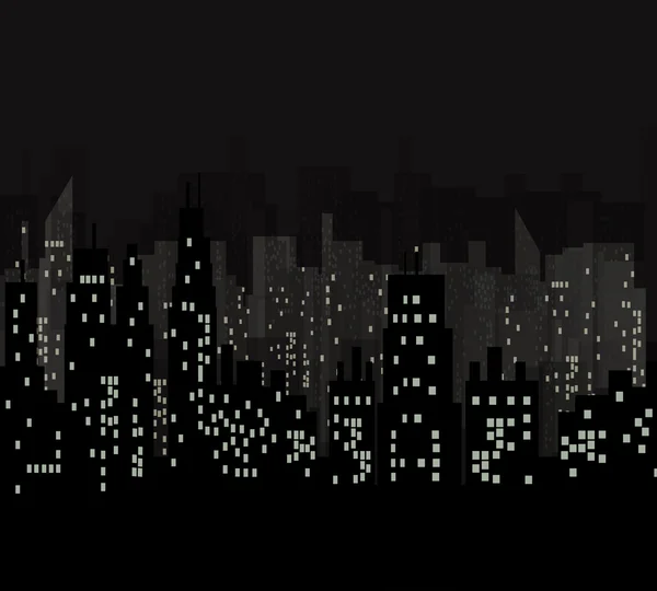 Nuit ville vecteur — Image vectorielle