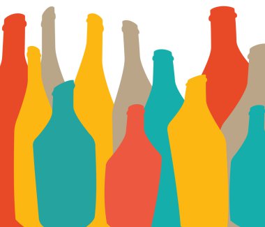 Şişe alkol ile renkli arka plan