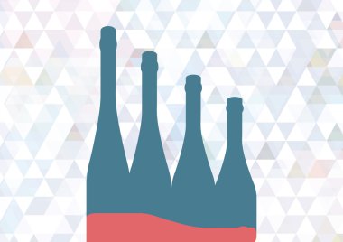 Şişe alkol ile illüstrasyon