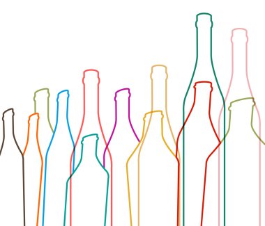 Şişe alkol ile vektör