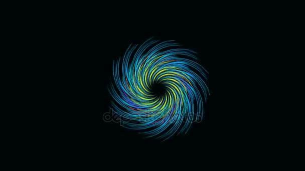 Colorata spirale circolare rotante — Video Stock