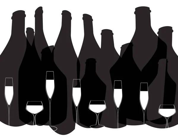 Bicchieri alcolici sfondo — Vettoriale Stock