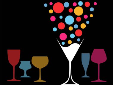 Kokteyl parti renkli vektör