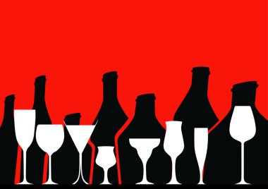 Şişe alkol vektör