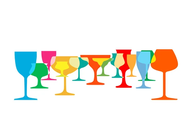 Vasos a alcohol vector — Archivo Imágenes Vectoriales